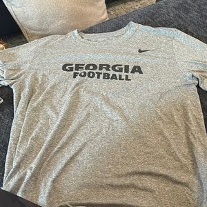 nike georgia football gray tee shirt size large